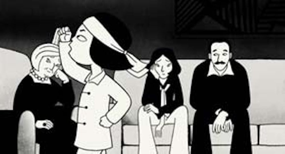 Marjane Satrapi rocks the Rambo headband in revolutionary Iran. Stallone would be proud.