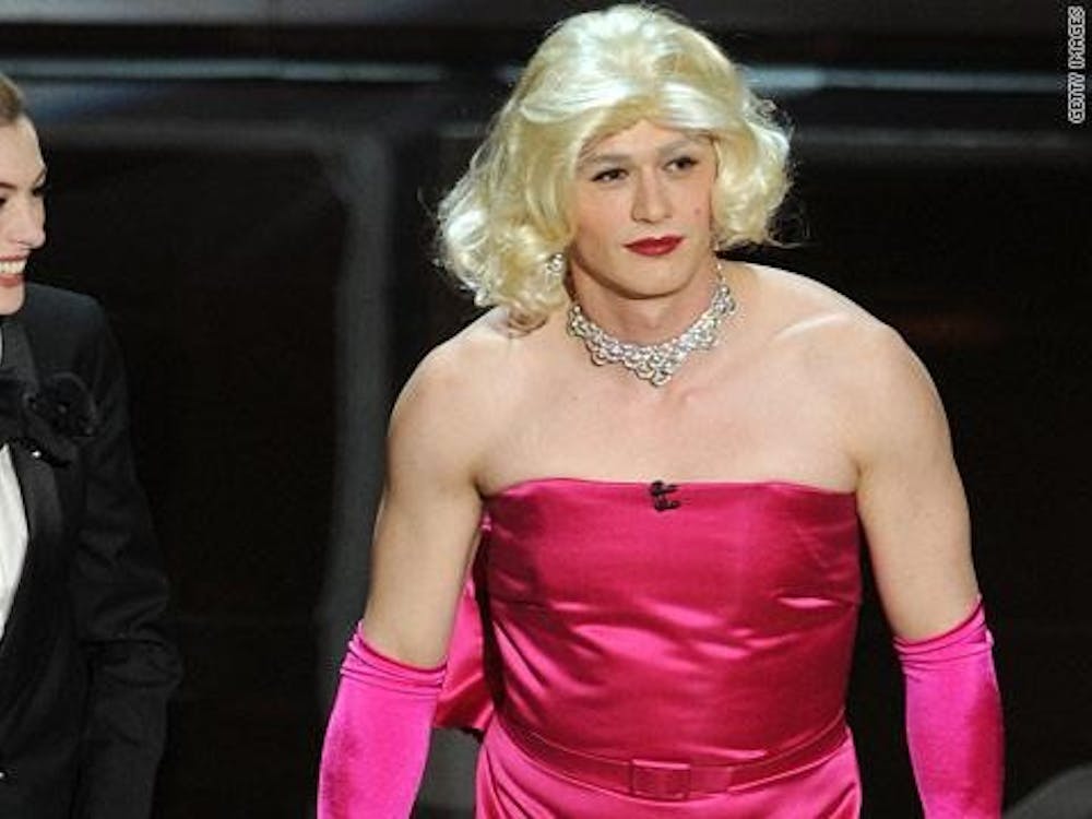 James Franco dons drag in what was assuredly the killing blow in Sunday's Oscar broadcast. -- Image courtesy of cnn.com