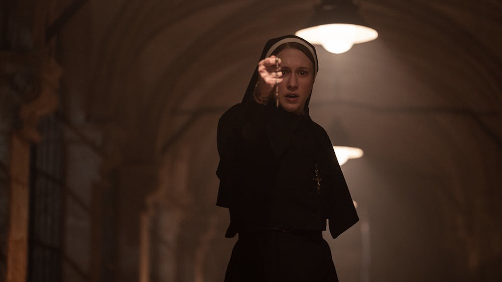 A still from the movie &quot;The Nun II&quot; is seen. The ninth film in the “Conjuring” universe offers extended lore and new scares. ﻿