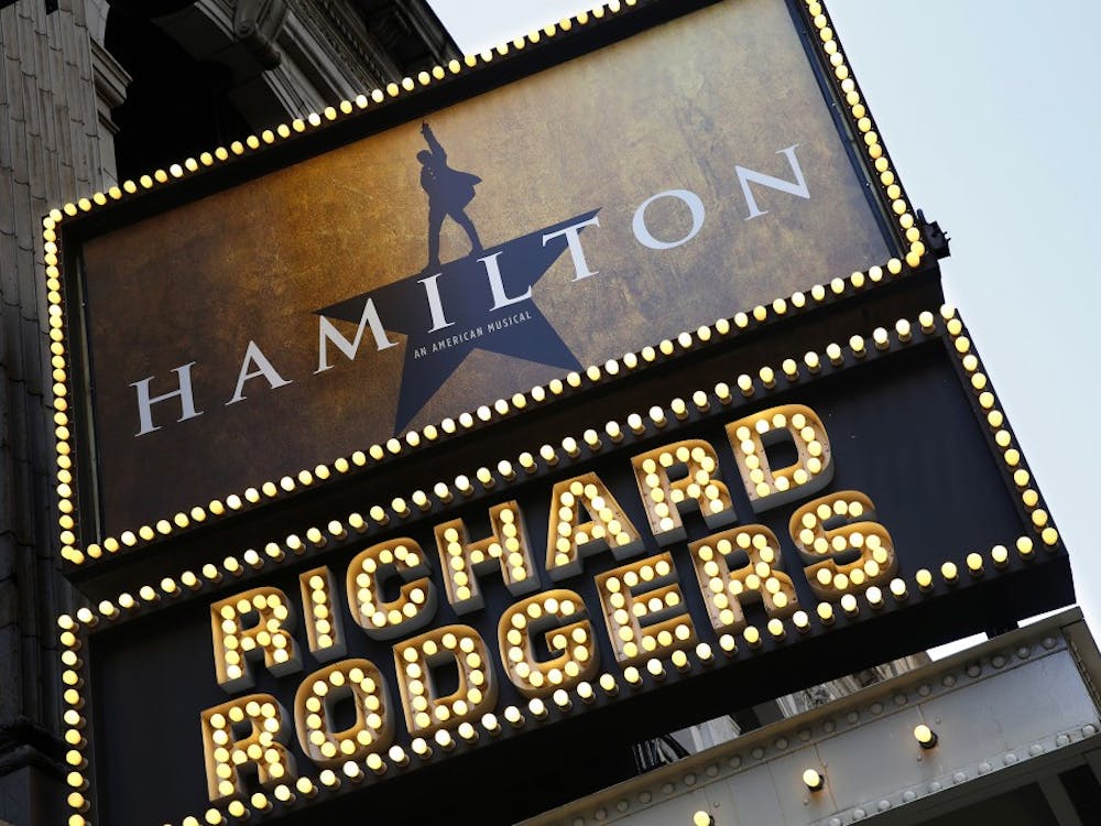 The new Broadway show "Hamilton" is in previews now at the Richard Rodgers Theatre in New York City on July 22, 2015. (Carolyn Cole/Los Angeles Times)