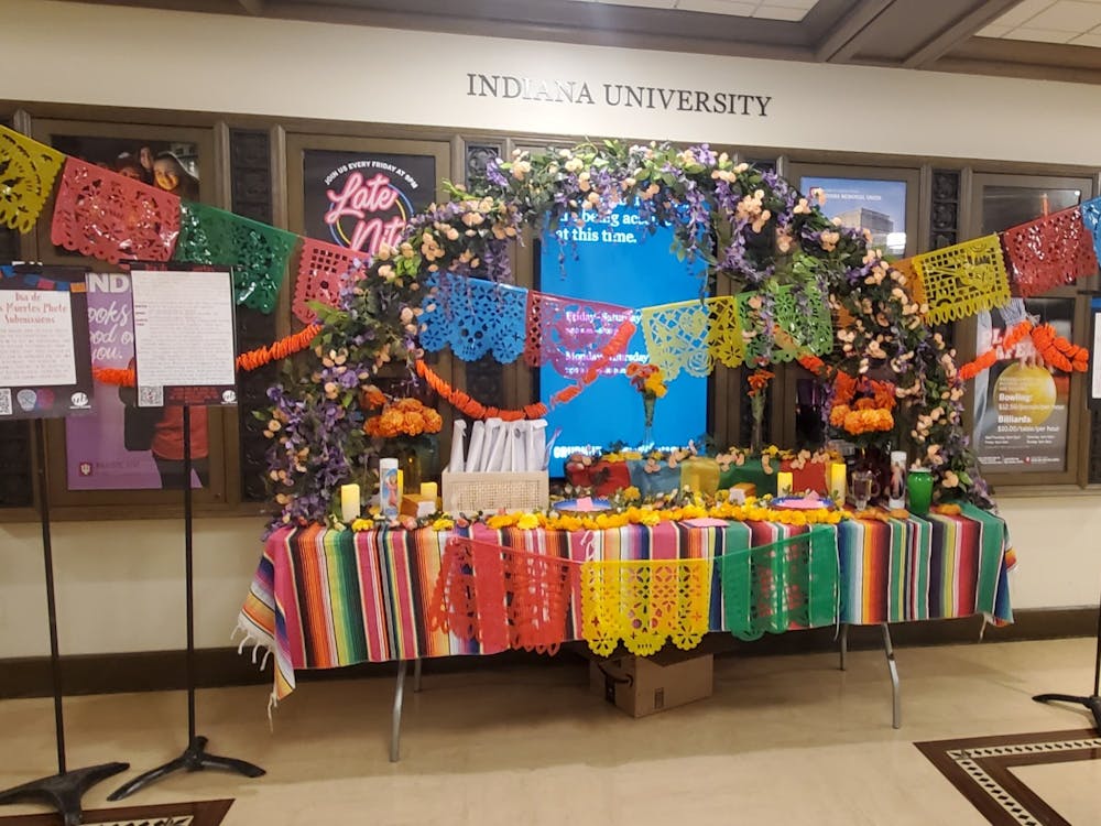 An ofrenda is pictured in the Indiana Memorial Union. IU’s La Casa Latino Cultural Center collaborated with student groups and IU academic departments to host virtual events for Día de los Muertos, or Day of the Dead, starting Oct. 26 and ending Oct. 29. ﻿