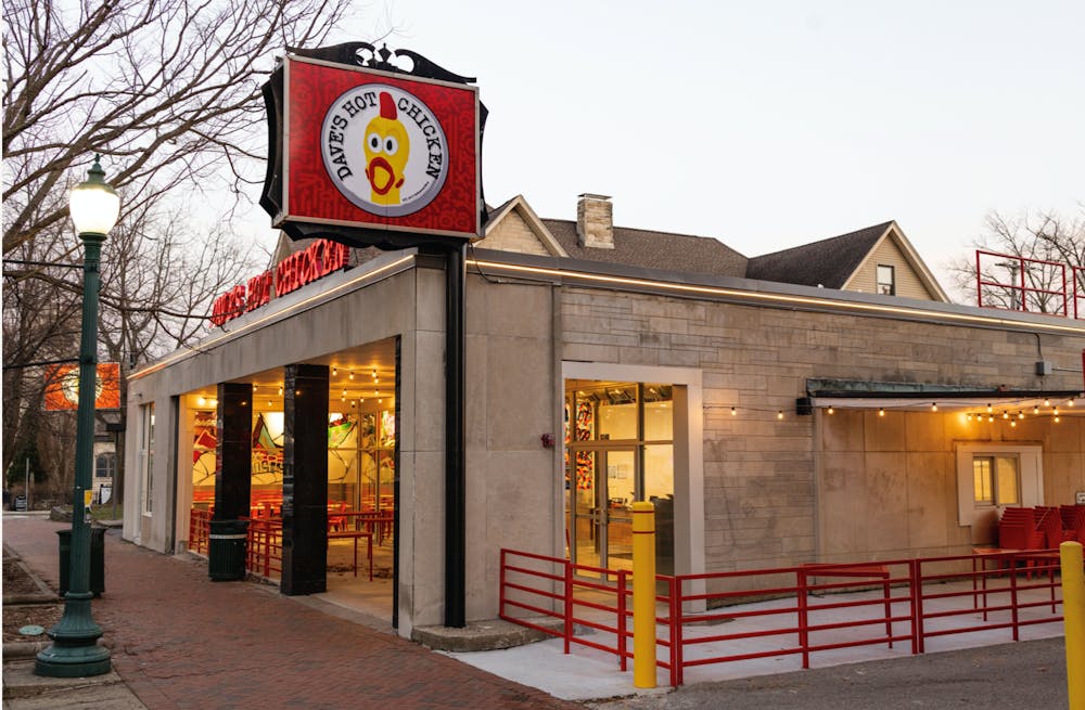 <p>Dave’s Hot Chicken is seen on Kirkwood Avenue. The restaurant is opening a new location March 3, 2023, in Bloomington at 314 –316 E. Kirkwood Ave.</p>