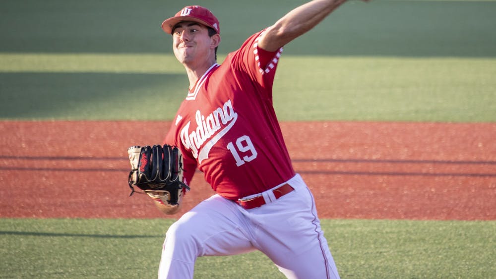 Then-sophomore left-handed pitcher Tommy Sommer pitches the ball against the University of Louisville on May 14, 2019, at Bart Kaufman Field. Sommer was named to the College Summer League All-Star game Blue team.