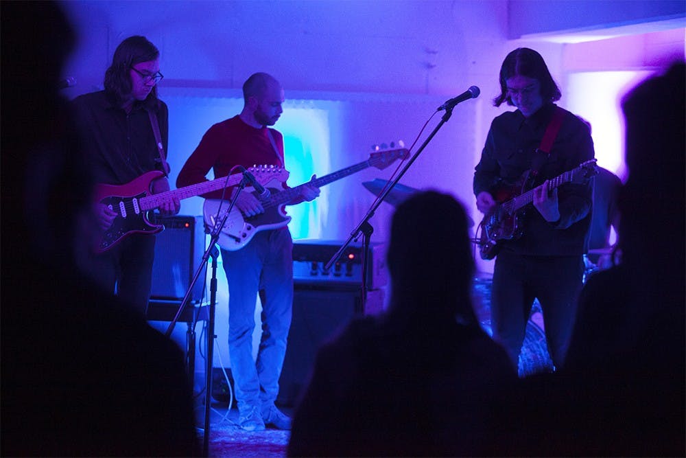 Spissy, a local Bloomington band, performs at the Blockhouse on Thursday evening.  The band opened at the album release show for Hales Corner's debut album "Garden View."