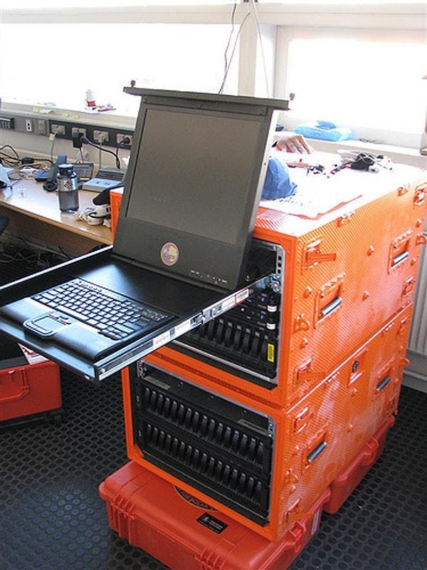 IU scientists designed special rugged computing equipment that will be used for the Polar Grid Project, which is studying Earth's shrinking ice caps in Antartica and Greenland.