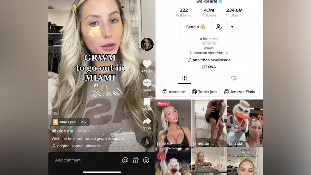 Alix Earle shares a TikTok of herself getting ready to go out in Miami in March. The TikToker has over four million followers on the social media app. 