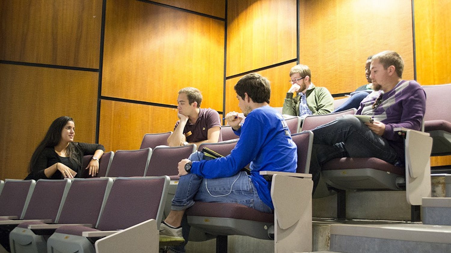 The Graduate and Professional Student Government broke into committees at a fall 2015 assembly meeting. GPSG&nbsp;passed a resolution&nbsp;Friday afternoon&nbsp;in opposition to a tuition policy that charges graduate students up to thousands of dollars more if they take even one credit in a school other than the one in which they take most of their classes.