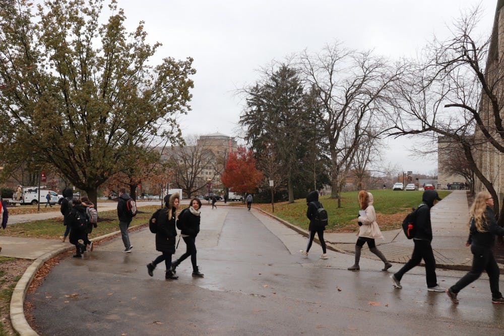 Students bundle up