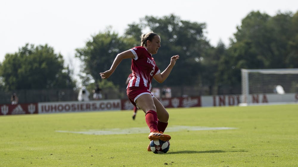 Then-sophomore Megan Wampler dribbles the ball down the field Sept. 20, 2019 at Bill Armstrong Stadium. Minnesota defeated Indiana 3-0 Thursday. 