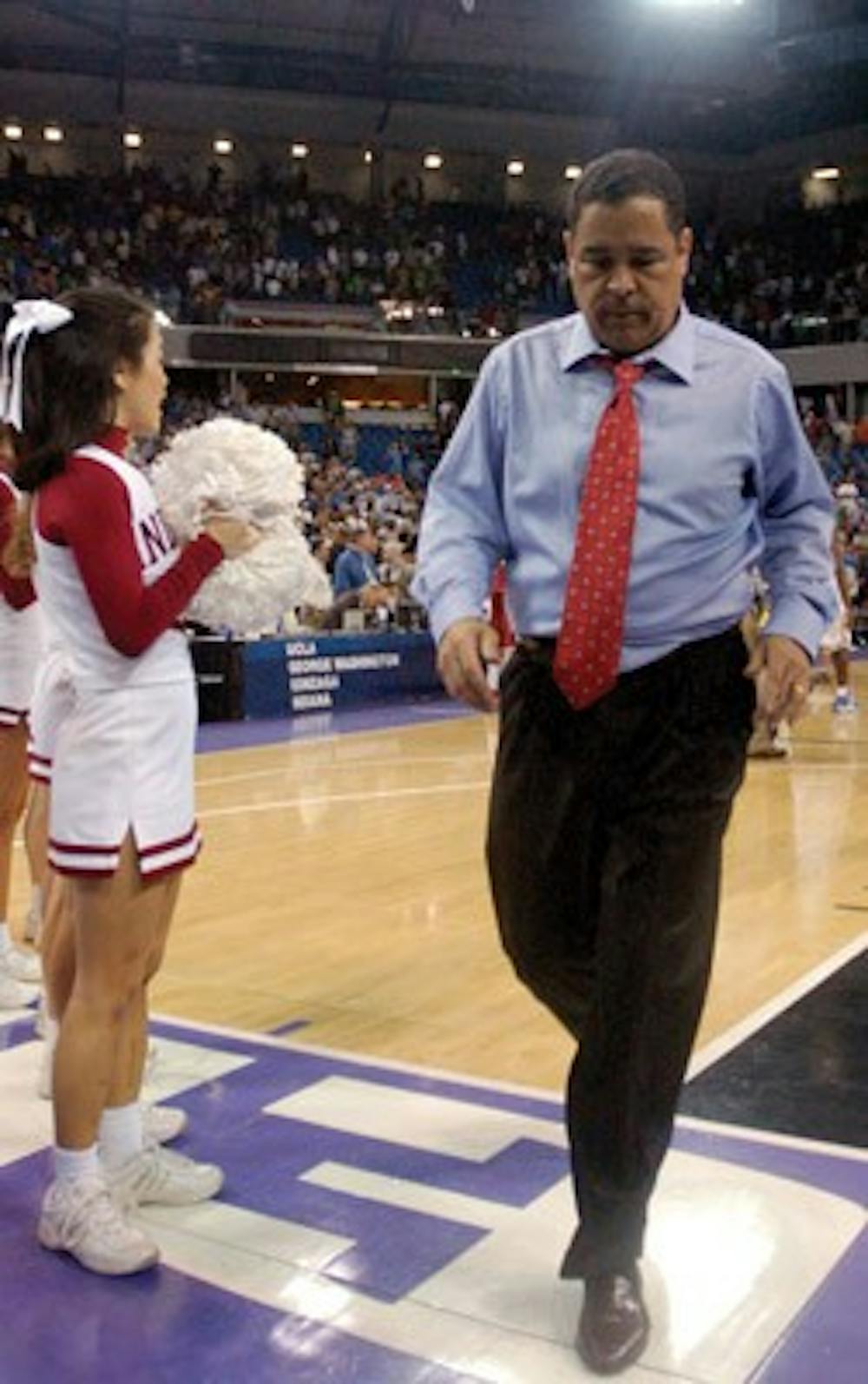 IDS File Photo
Head coach Kelvin Sampson walks off the court after the Hoosiers fell in Sacramento on March 17, 2007. The IU Hoosiers played the UCLA Bruins during the second round of the NCAA Men's Basketball Tournament, and lost with a final scoroe of 54-49.