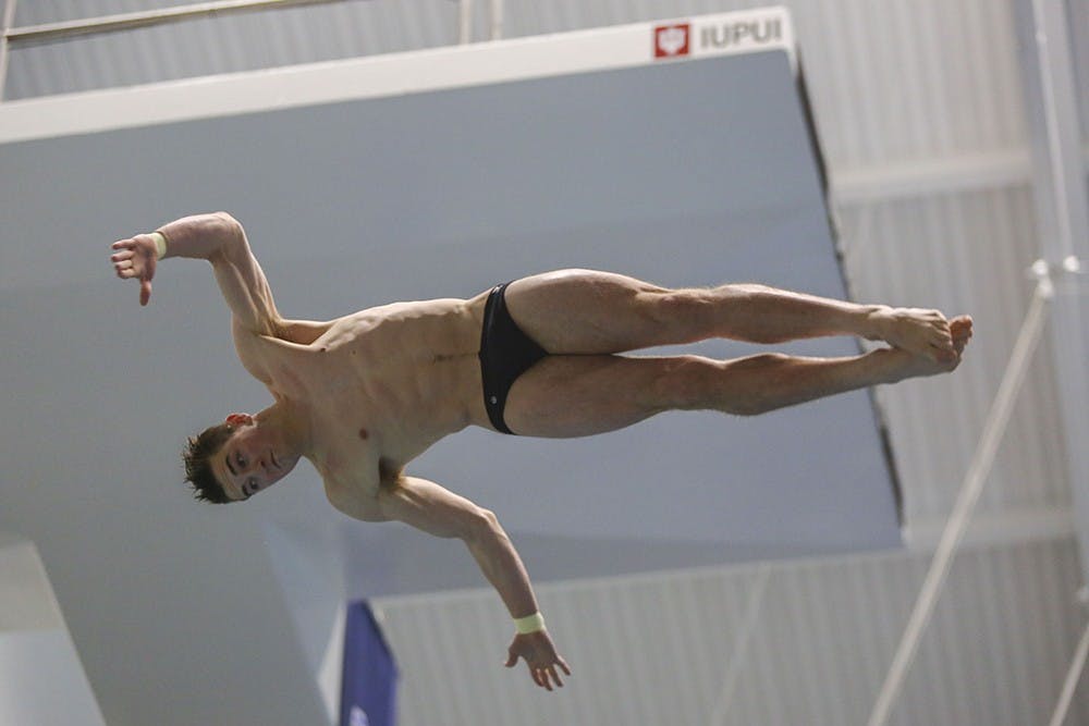Sophomore James Connor competes in the NCAA Swimming and Diving Championships on Friday, March 24, 2017. Connor, representing Team Australia, finished 9th in the final of the 3-meter dive at the 2017 FINA World Championships Thursday in Budapest, Hungary. 
