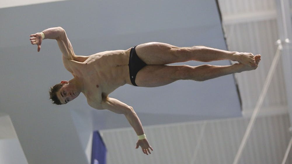 Sophomore James Connor competes in the NCAA Swimming and Diving Championships on Friday, March 24, 2017. Connor, representing Team Australia, finished 9th in the final of the 3-meter dive at the 2017 FINA World Championships Thursday in Budapest, Hungary. 