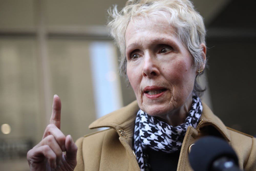 <p>E. Jean Carroll is seen outside State Supreme Court on March 4, 2020, in New York. Carroll won her defamation case against former President Donald Trump Tuesday. </p>
