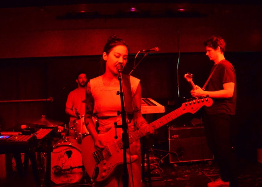 Michelle Zauner of Japanese Breakfast performs Thursday night at the Bishop Bar. Zauner, who also performs with Little Big League, released her second album as Japanese Breakfast, "Soft Sounds from Another Planet," on July 14.&nbsp;