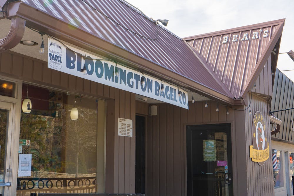 <p>Bloomington Bagel Company and Bear&#x27;s Place are seen Feb. 26, 2022, on East Third Street. BBC will close its location on Third Street due to the sale of the building.</p>