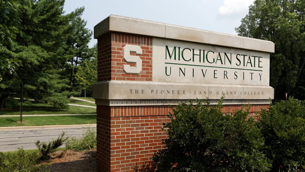 Michigan State University is seen during the day. Three people were killed on Monday night, Feb. 13, 2023, in an on-campus shooting.