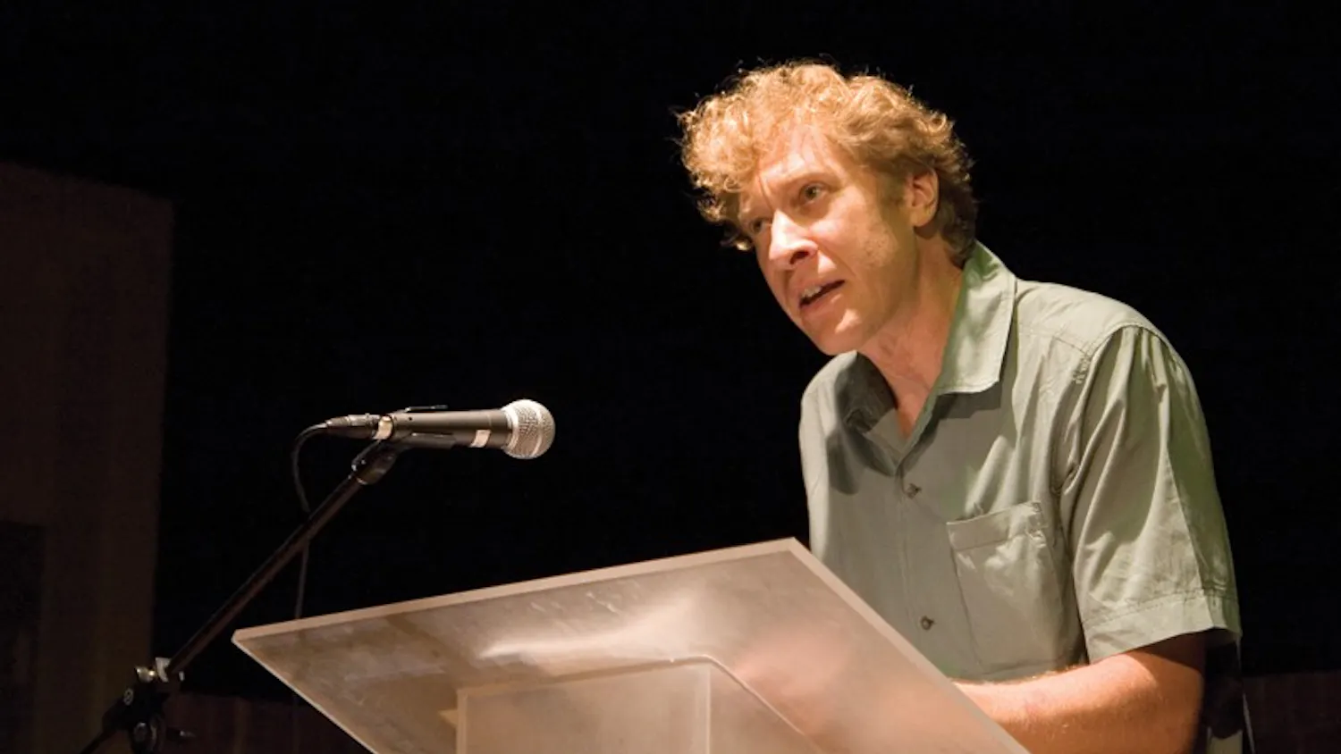 IDS FILE PHOTO
Matthew Klam reads a story from his writings at the Annual Writer's Conference Sunday, June 10, 2007 at the John Waldron Arts Center. Klam has been writing for 12 years and was invited by a former teacher at the conference.