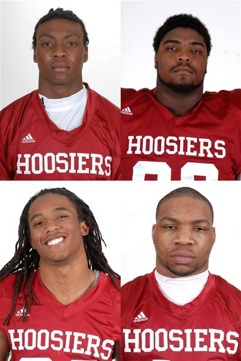 Top left: Freshman cornerback Cortez Smith. Top right: Freshman offensive linemanDennis Zeigler. Bottom left: Freshman safety Jarrell Drane. Bottom right: Freshman linebacker Darius Johnson.