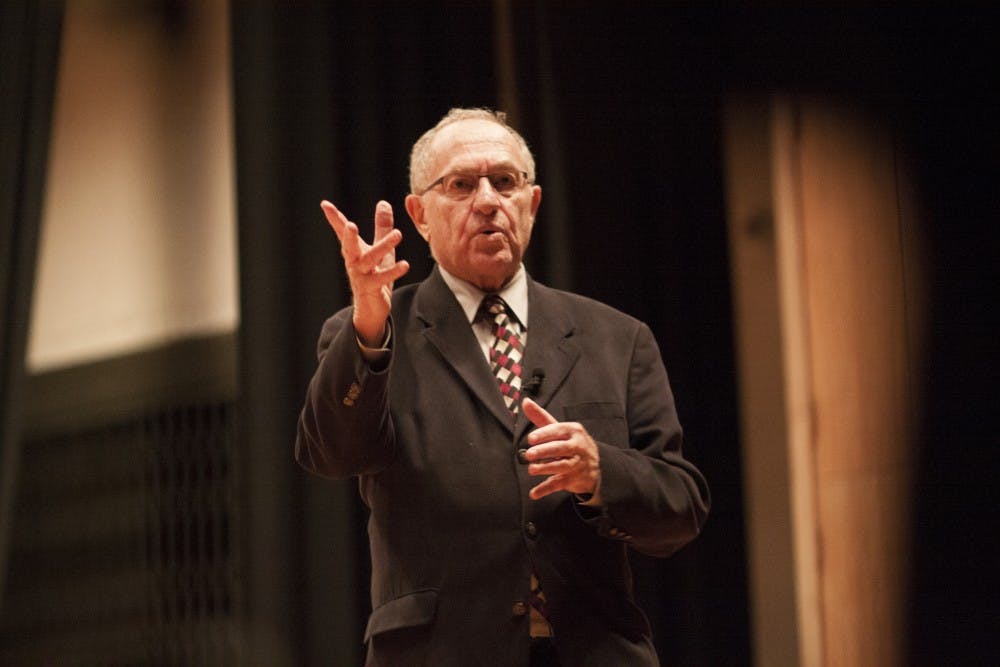  Courtesy of SOFYA Freyman
 MSE Symposium hosted Alan Dershowitz who discussed his views on the Arab-Israeli conflict and responded to student questions.