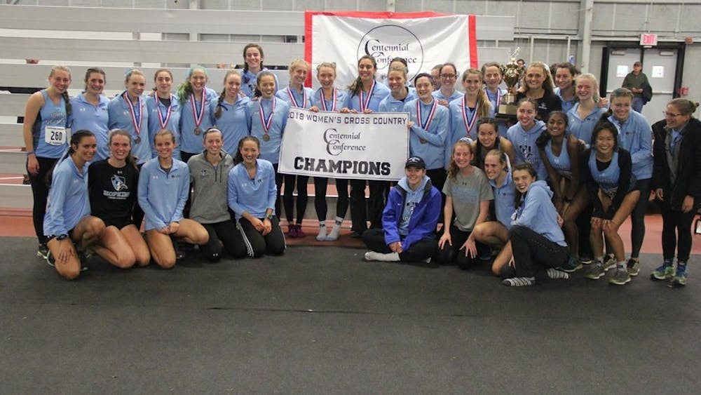 HOPKINSSPORTS.COM
The women’s cross country team secured a historic 15-point victory.