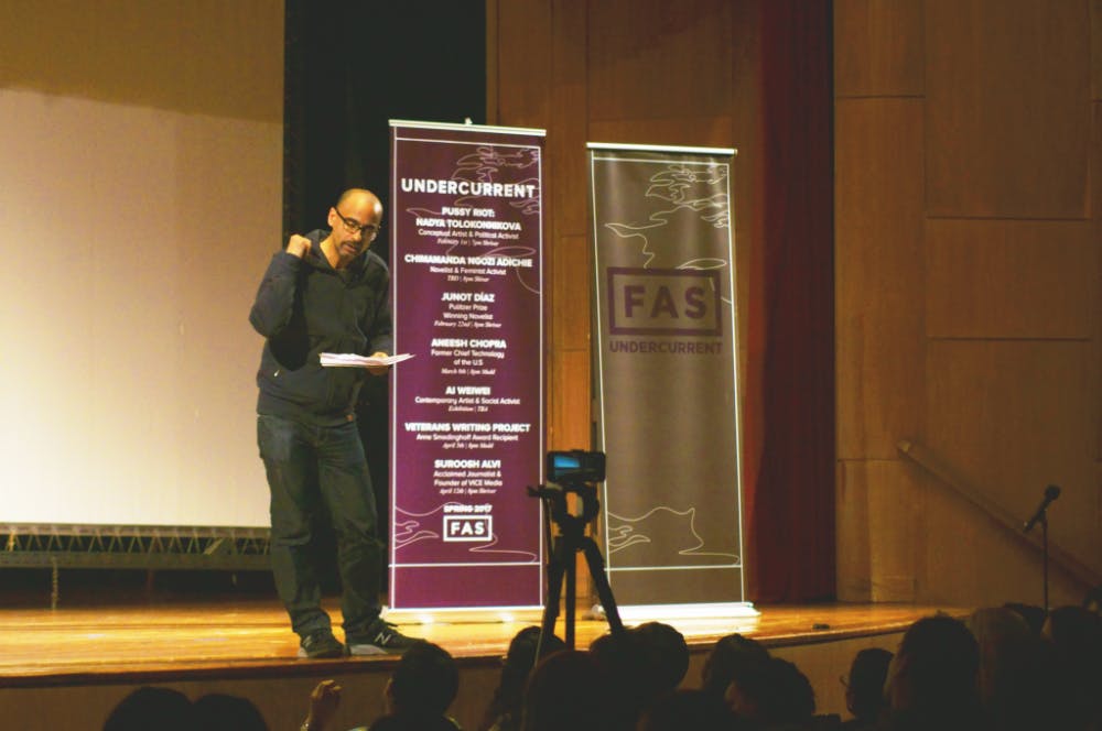  KUNAL MAITI/PHOTOGRAPHY STAFF
Díaz argued that Trump’s wall-building rhetoric reflects xenophobia and white supremacy, neither of which are new to the United States.