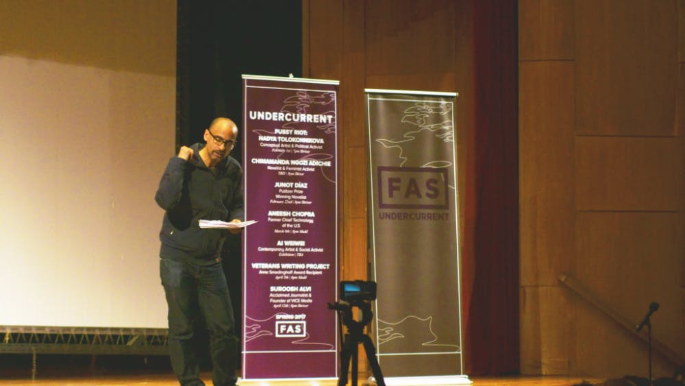 KUNAL MAITI/PHOTOGRAPHY STAFF
Díaz argued that Trump’s wall-building rhetoric reflects xenophobia and white supremacy, neither of which are new to the United States.