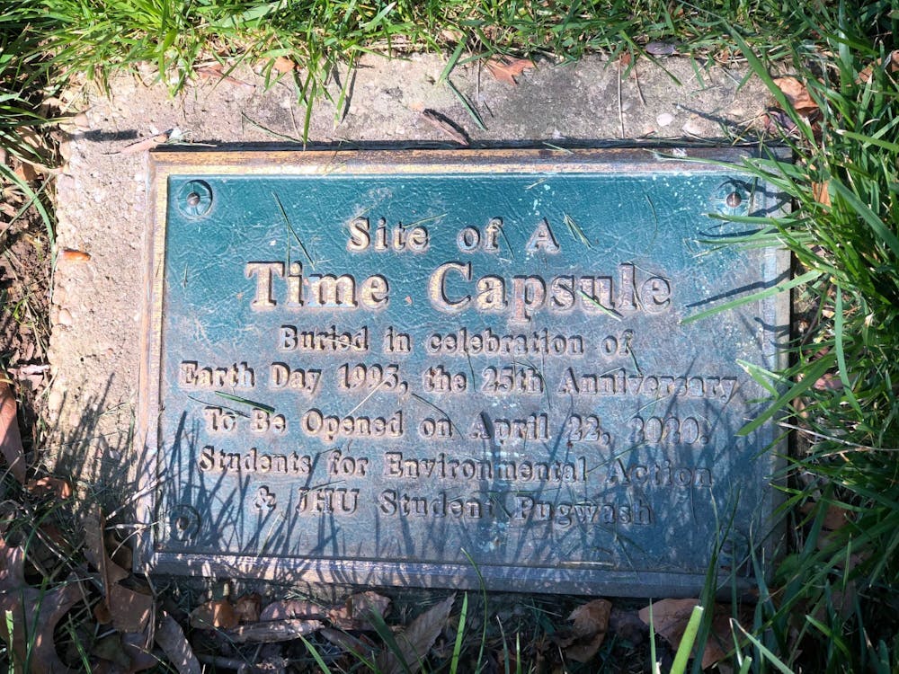 COURTESY OF RUDY MALCOM
On Earth Day 1995, student groups Pugwash and SEA placed a time capsule outside MSE.&nbsp;