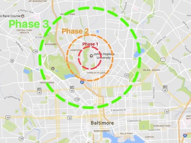Courtesy of Johns Hopkins Facilities and Real Estate
Hopkins plans on expanding construction of the bubble over time.