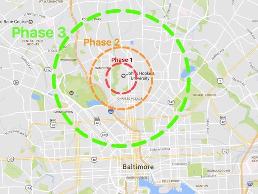 Courtesy of Johns Hopkins Facilities and Real Estate
Hopkins plans on expanding construction of the bubble over time.