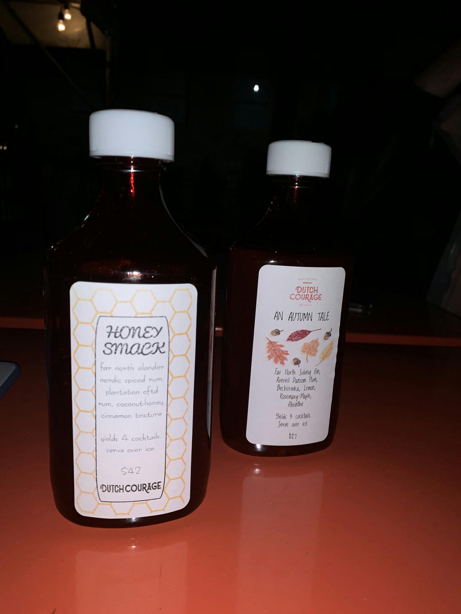 COURTESY OF KATY WILNER
Dutch Courage’s bottled cocktails can be enjoyed on their outdoor patio or at home.