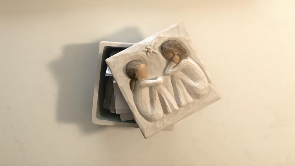 COURTESY OF SANIYA RAMCHANDANI
Ramchandani likes to write down her takeaways from a setback and store them in this box.