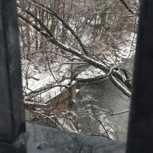 COURTESY OF RENEE SCAVONE&nbsp;
A look down while crossing the highway on the way to Druid Hill.