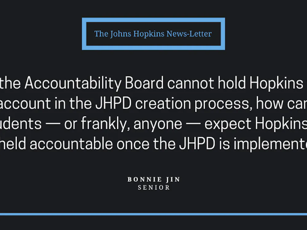 Students highlight that the final draft of the MOU is not representative of the concerns shared by the Hopkins and Baltimore communities.