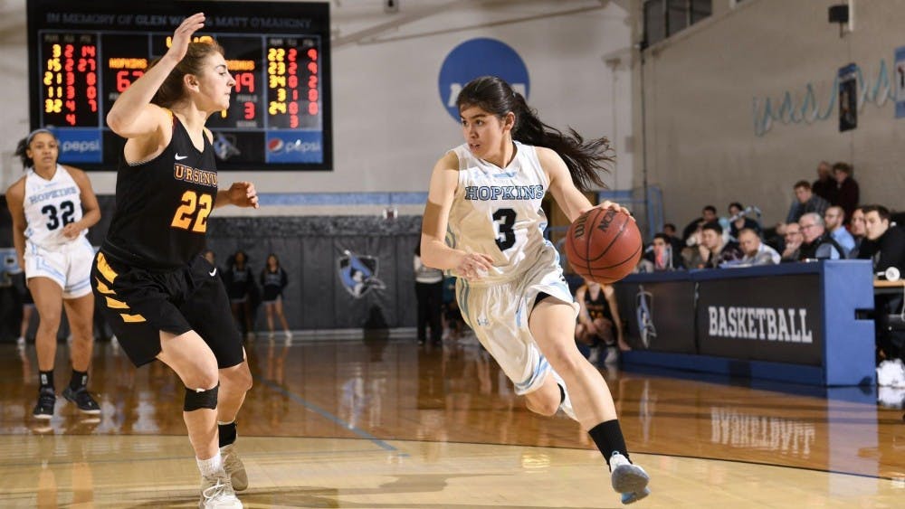 hopkinssports.com

Lexie Scholtz scored 18 points and 5 rebounds in her Senior Day game.
