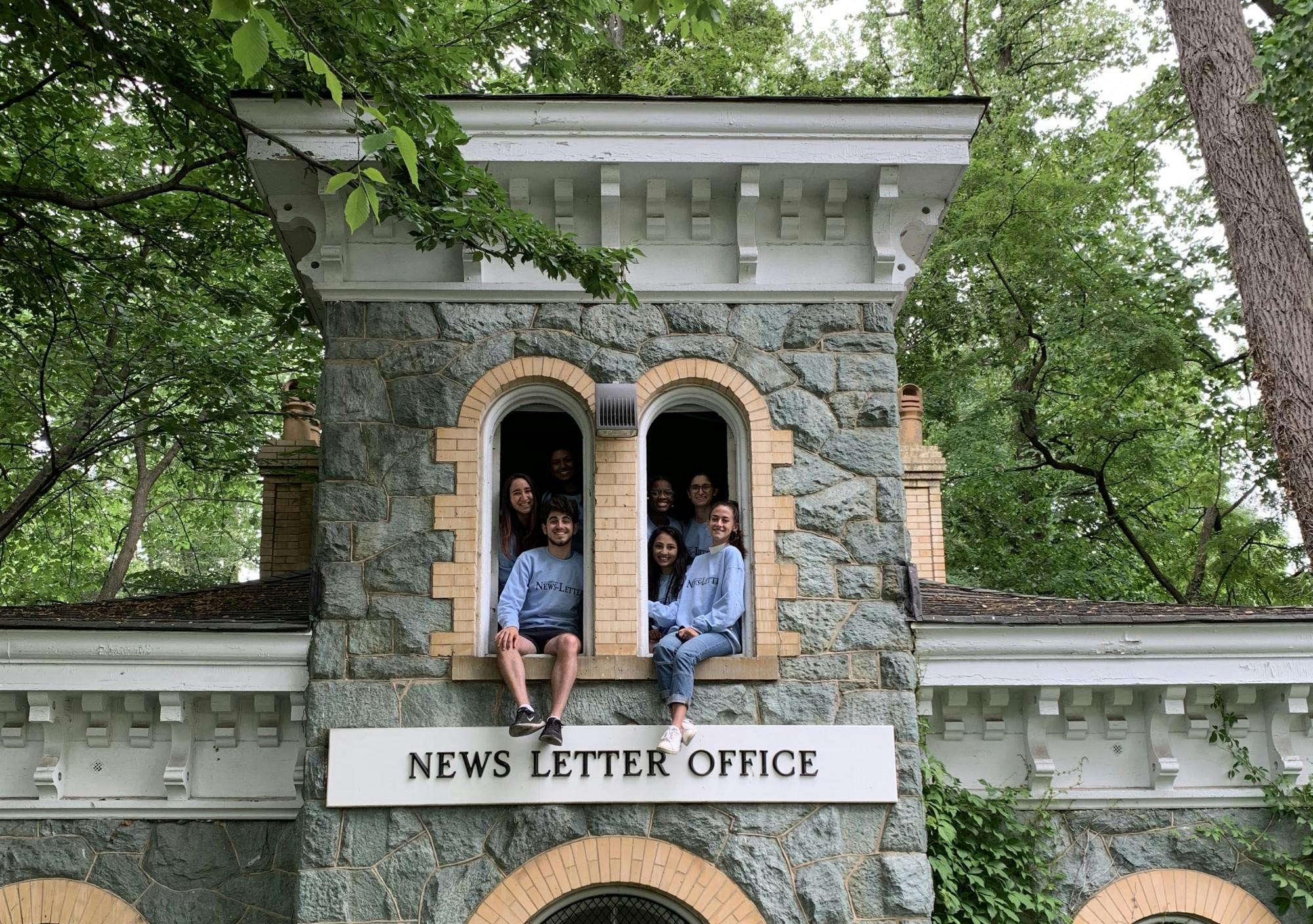 COURTESY OF KATY WILNER
Wilner, pictured here with other graduating editors of The News-Letter, spent much of her undergraduate experience working for the paper.