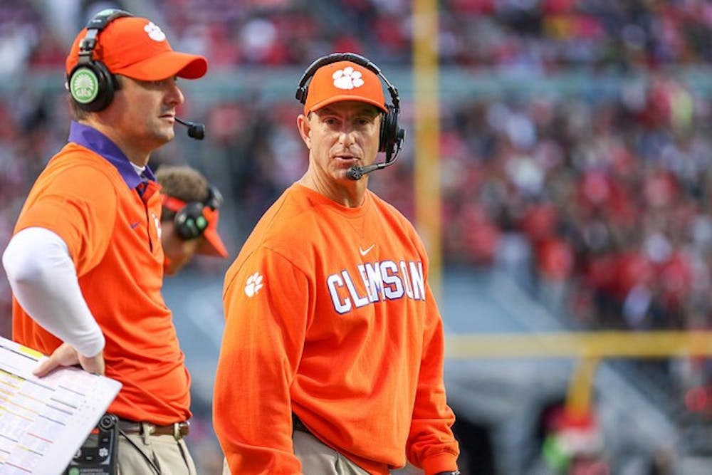 LambeauLeap80/CC-BY-SA-4.0 
Dabo Swinney is looking to carry Clemson to another Championship.