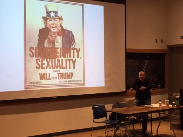 COURTESY OF SARAH Y. KIM
Weber analyzed social factors that led to Trump winning the election. 