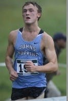 HOPKINSSPORTS.COM
Freshman Ollie Hickson finished second for the Jays, placing 17th overall.