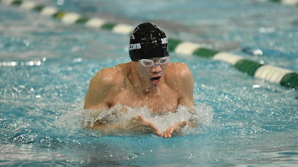 COURTESY OF HOPKINSSPORTS.COM
Senior Max Chen won big in dual meet against Towson University and the U.S. Naval Academy.