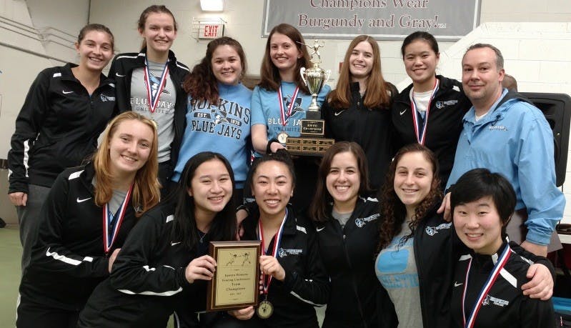 Hopkinssports.com
The Hopkins women’s fencing team claimed the Eastern Women’s Fencing Conference (EWFC) title for the sixth time in program history over the weekend.