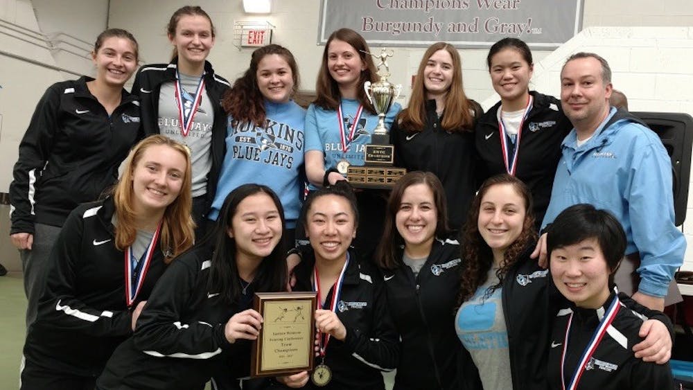 Hopkinssports.com
The Hopkins women’s fencing team claimed the Eastern Women’s Fencing Conference (EWFC) title for the sixth time in program history over the weekend.