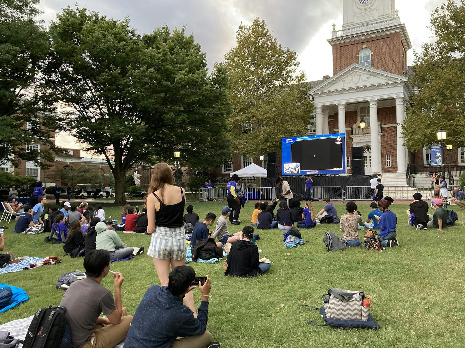 COURTESY OF VIGGY VANCHINATHAN
People gathered on Sept. 26 to celebrate the successful completion of the DART mission.