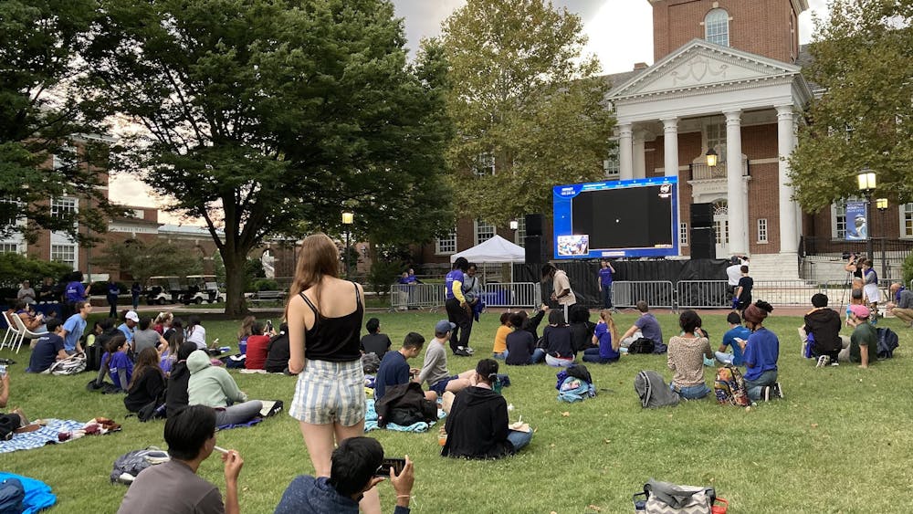 COURTESY OF VIGGY VANCHINATHAN
People gathered on Sept. 26 to celebrate the successful completion of the DART mission.