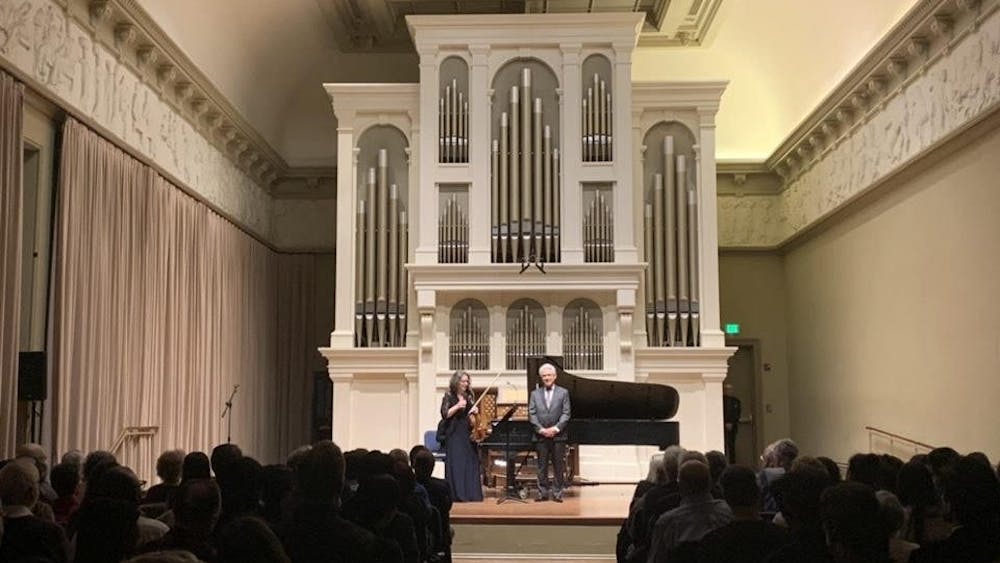 COURTESY OF EUNICE PARK
Duo Ingolfsson-Stoupel presented a spectacular program at Peabody.