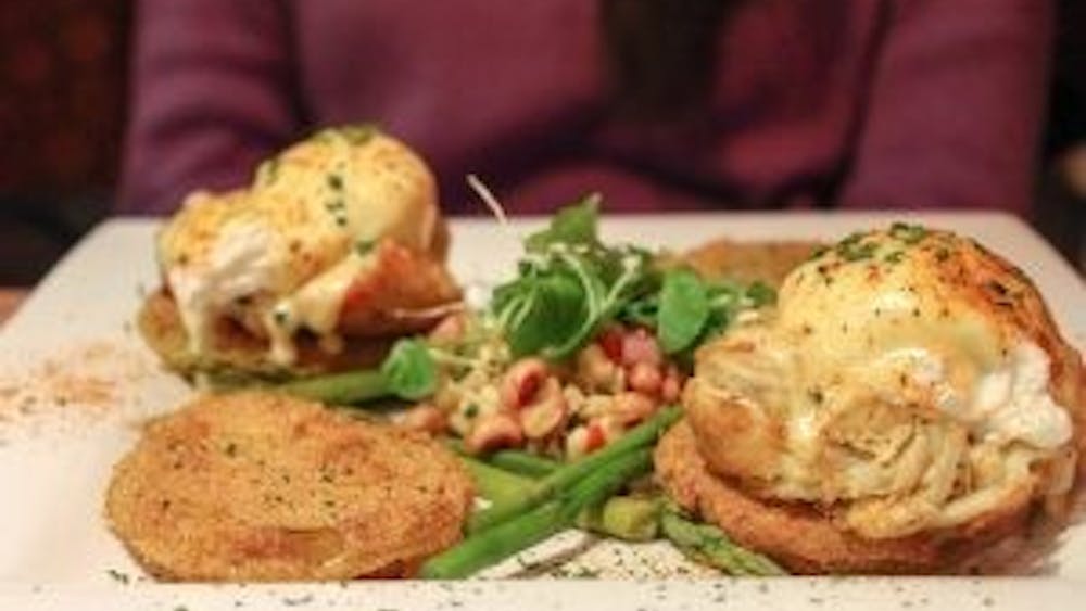 COURTESY OF SABRINA CHEN
There are tons of tasty brunch options like the Crab Cake Benedict at Miss Shirley’s in Roland Park.