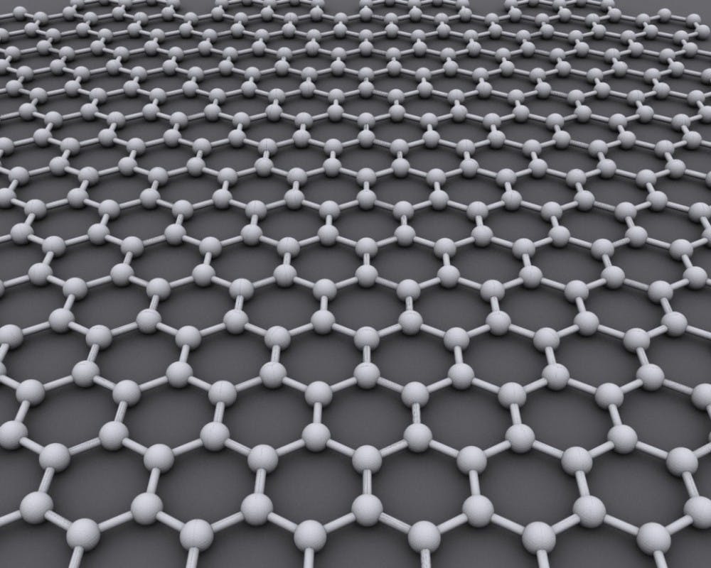  Alexanderaius/CC-BY-SA-3.0
Graphene’s honeycomb-like structure gives it its special properties.