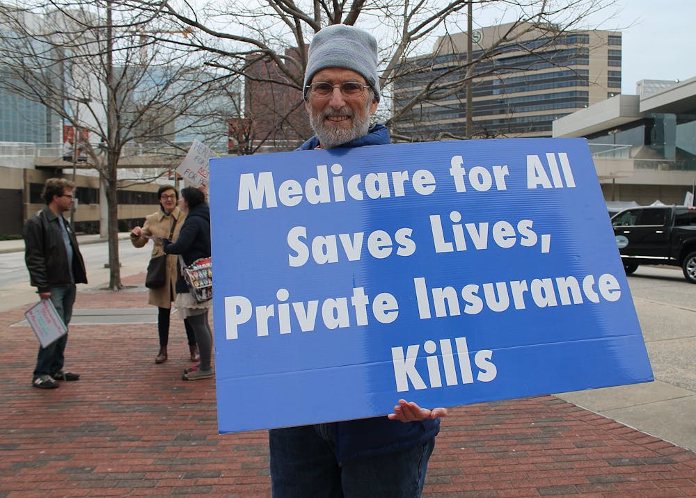 Elvert Barnes/CC BY-SA 2.0
A 2018 rally at the Baltimore Convention Center demanding Medicare for All.