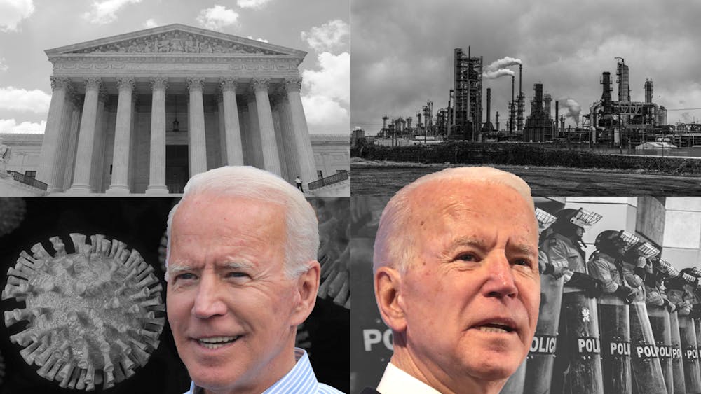 PUBLIC DOMAIN / JOHN D'CRUZ
DESIGN BY LAKSHAY SOOD
Faced with two subpar candidates and a broken political system, Nelson defends the decision not to cast a ballot while Jin makes the case for progressives and leftists to vote Biden.&nbsp;