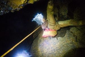  courtesy of sophie shoemaker
A JHOC member maneuvers through Jones Quarry Cave on their trip.