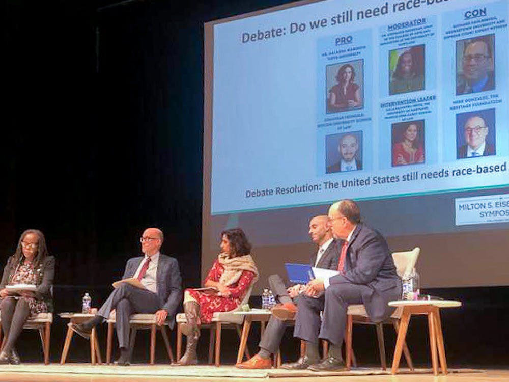 COURTESY OF MAYA BRITTO
The MSE Symposium event featured a debate on the pros and cons of race-based college admissions.&nbsp;